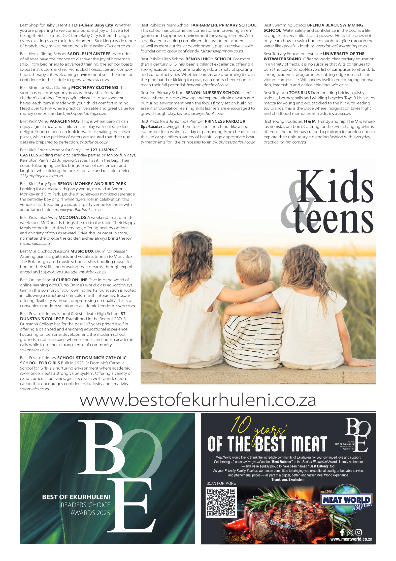 Best of Ekurhuleni Readers Choice Awards 2025 page 11
