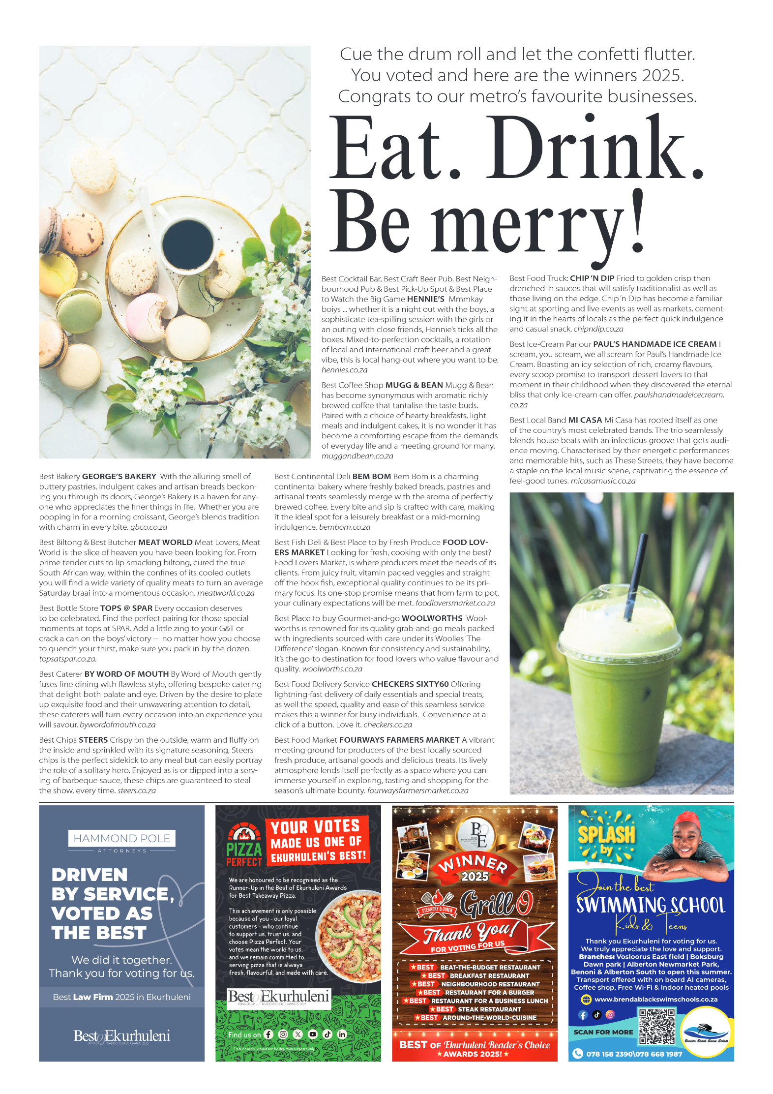 Best of Ekurhuleni Readers Choice Awards 2025 page 2