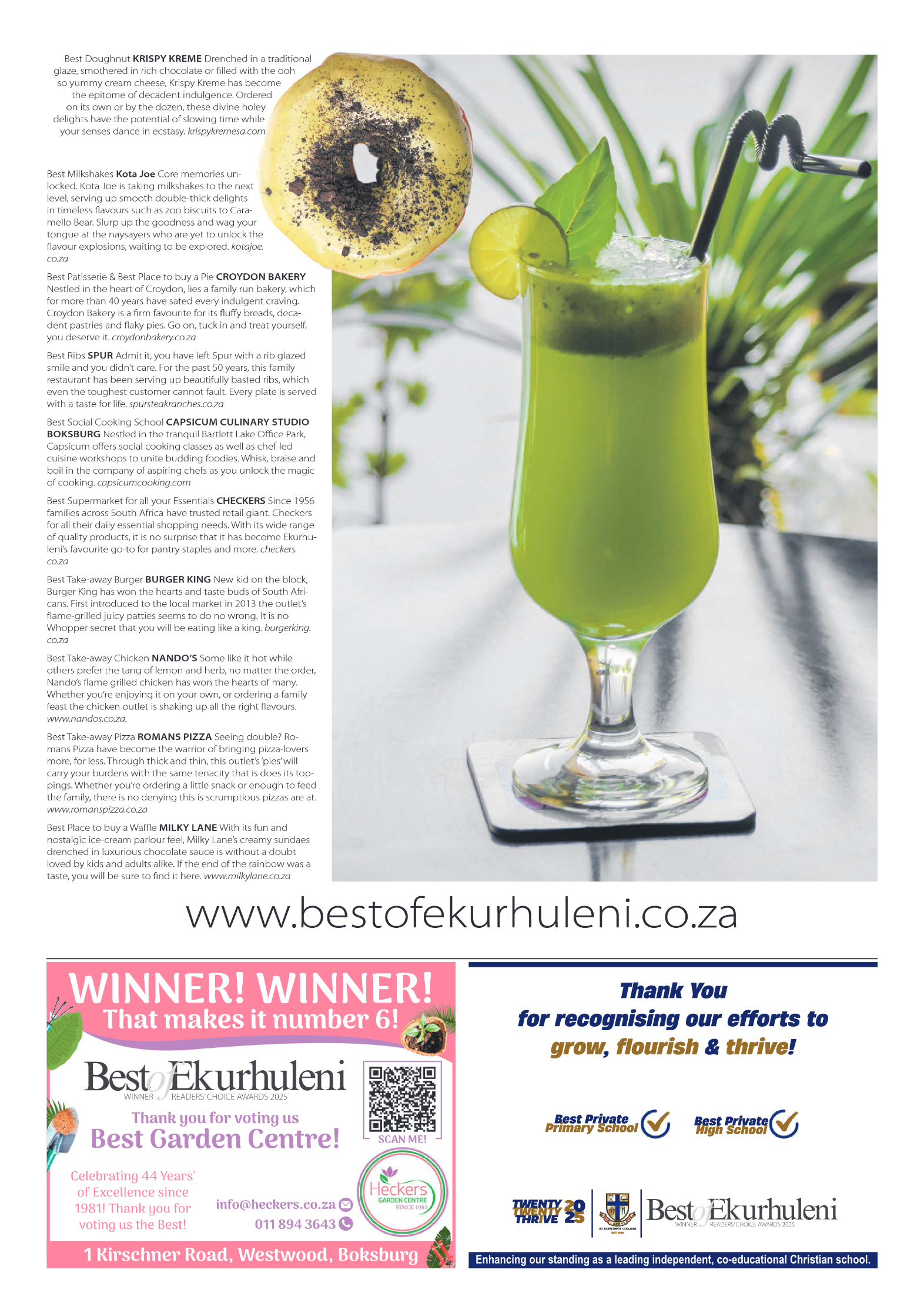 Best of Ekurhuleni Readers Choice Awards 2025 page 3