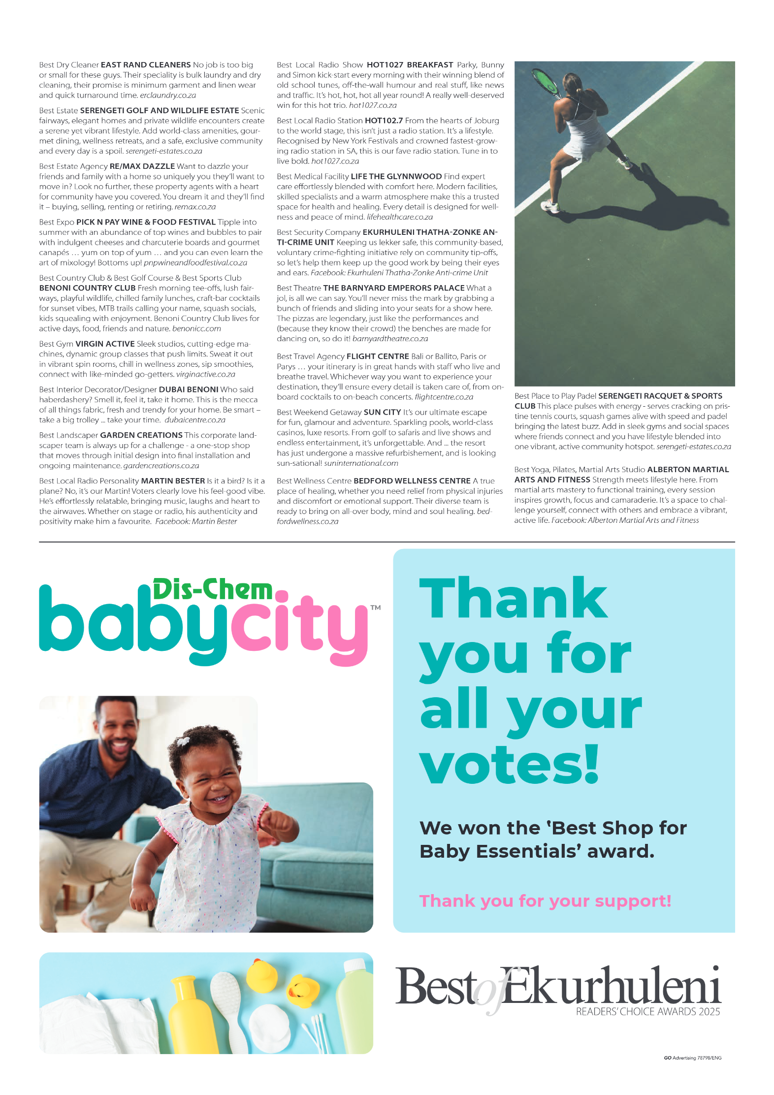 Best of Ekurhuleni Readers Choice Awards 2025 page 7