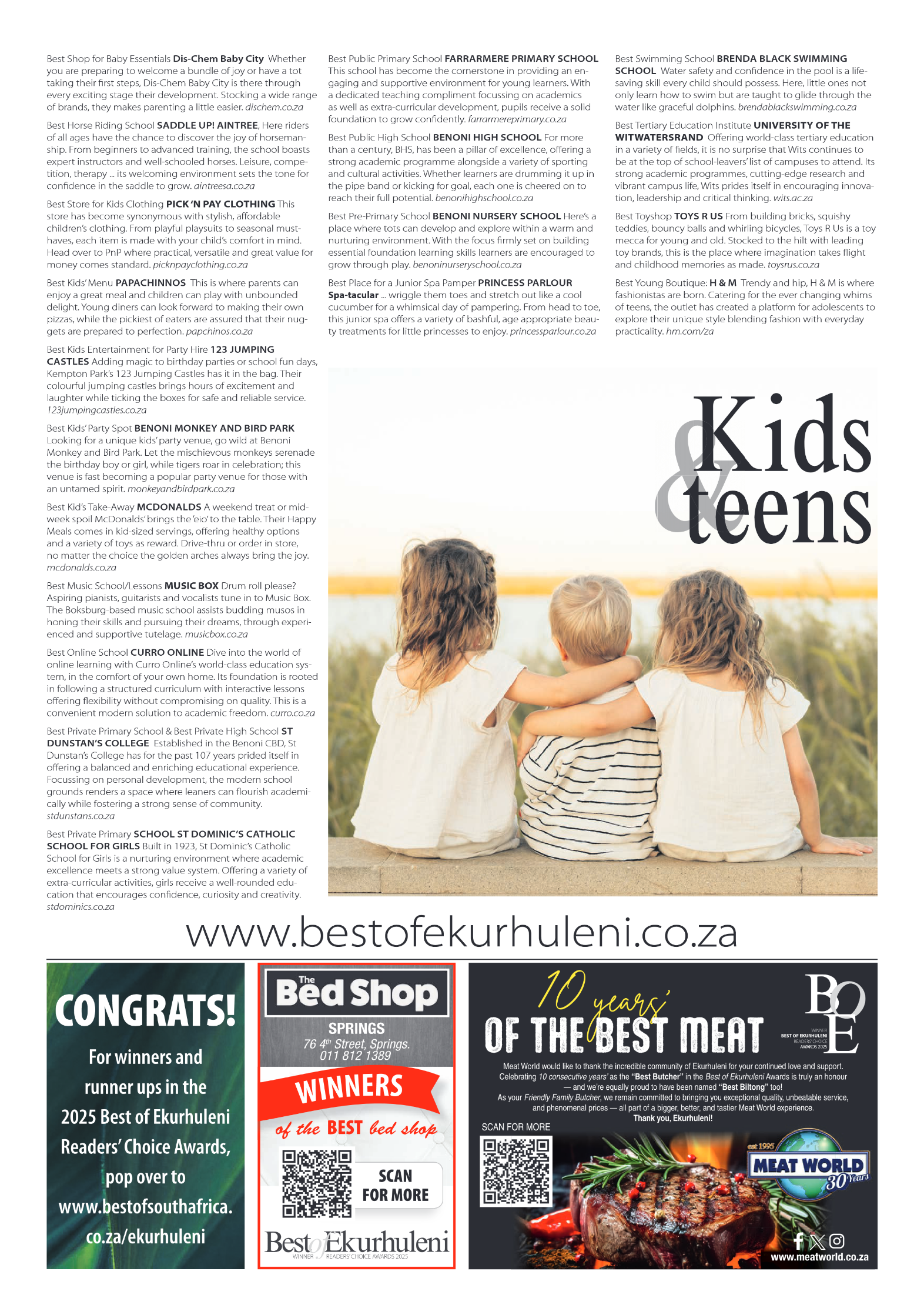 Best of Ekurhuleni Readers Choice Awards 2025 page 11
