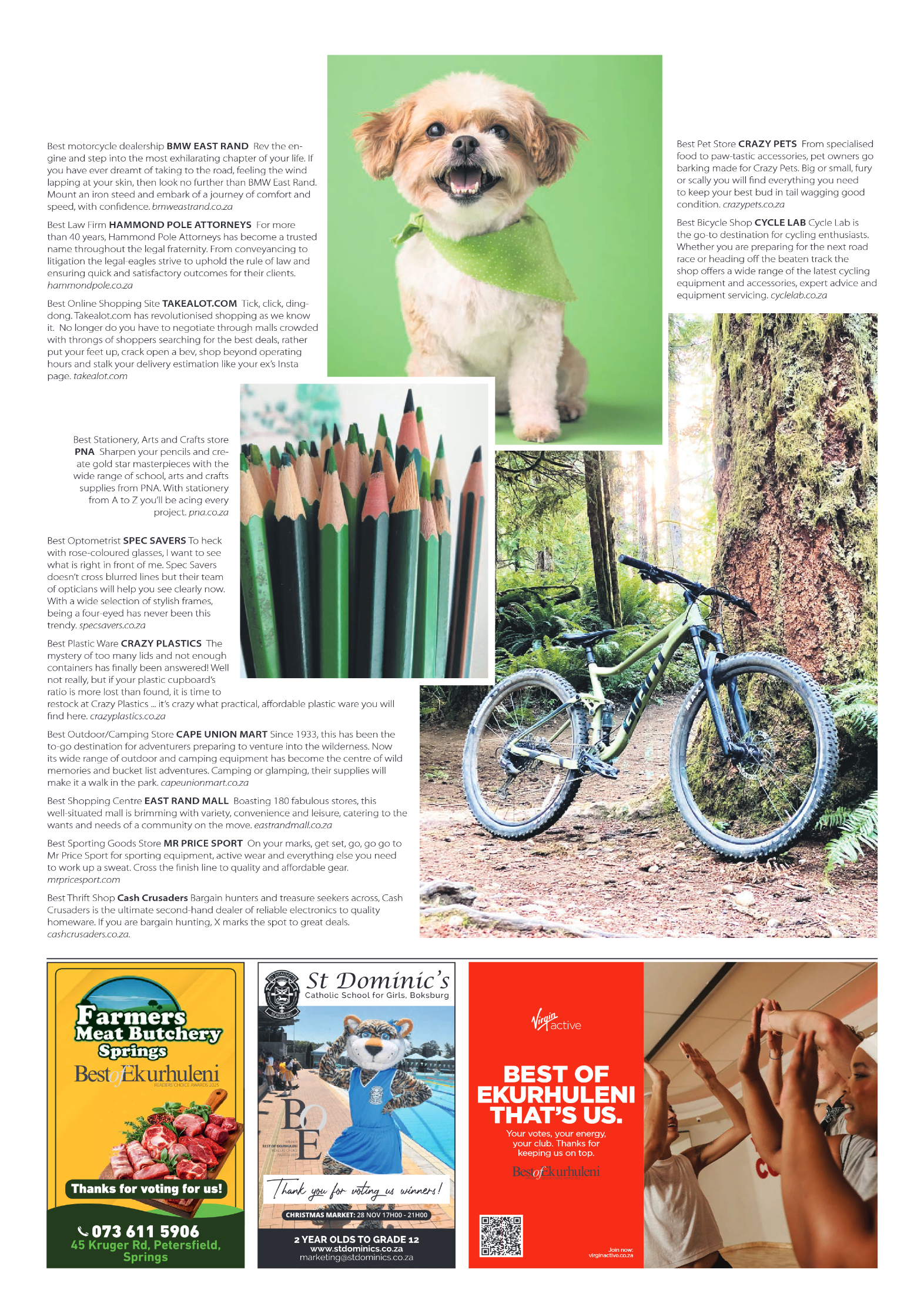 Best of Ekurhuleni Readers Choice Awards 2025 page 9