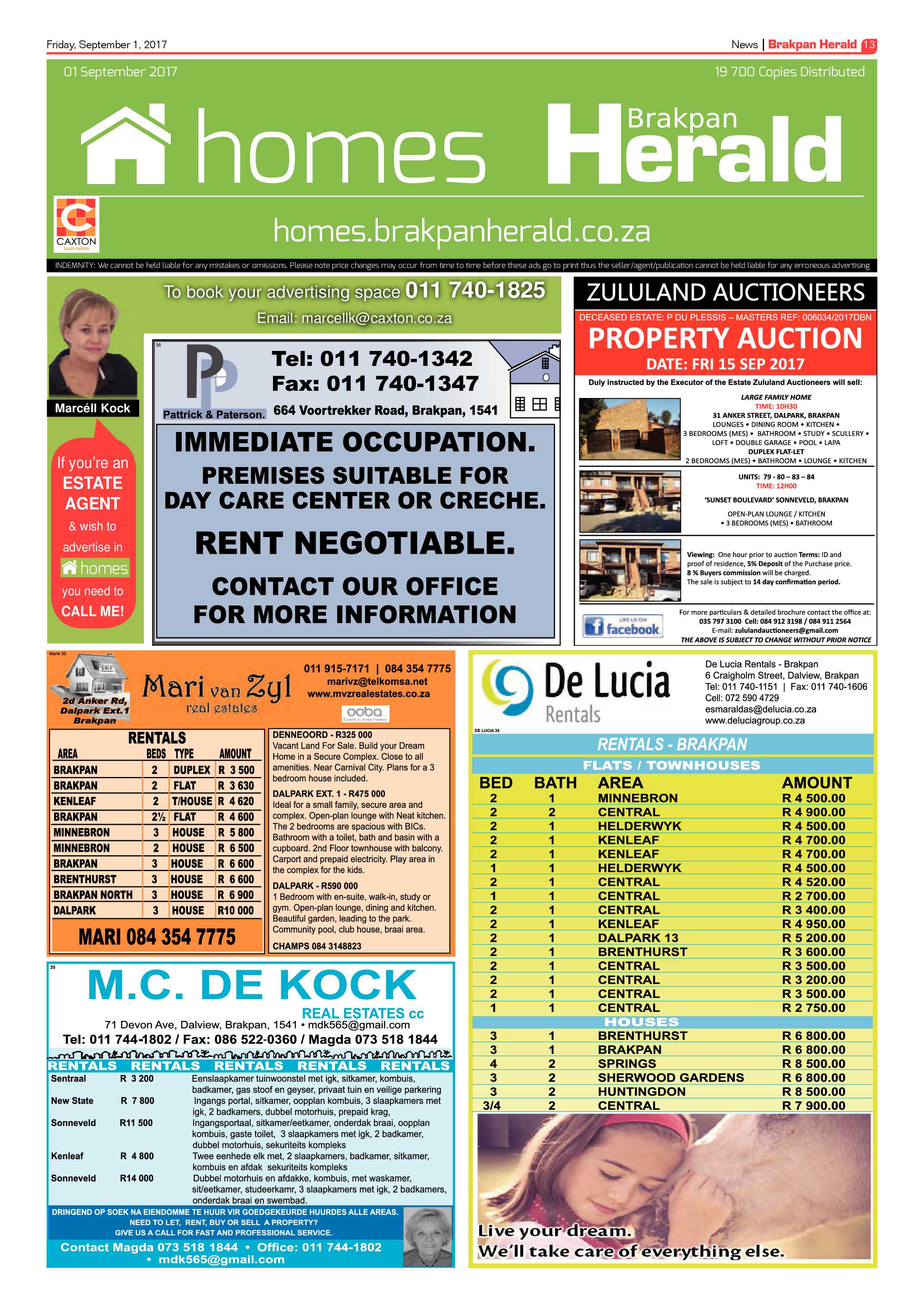 Brakpan Herald 01 September 2017 page 13
