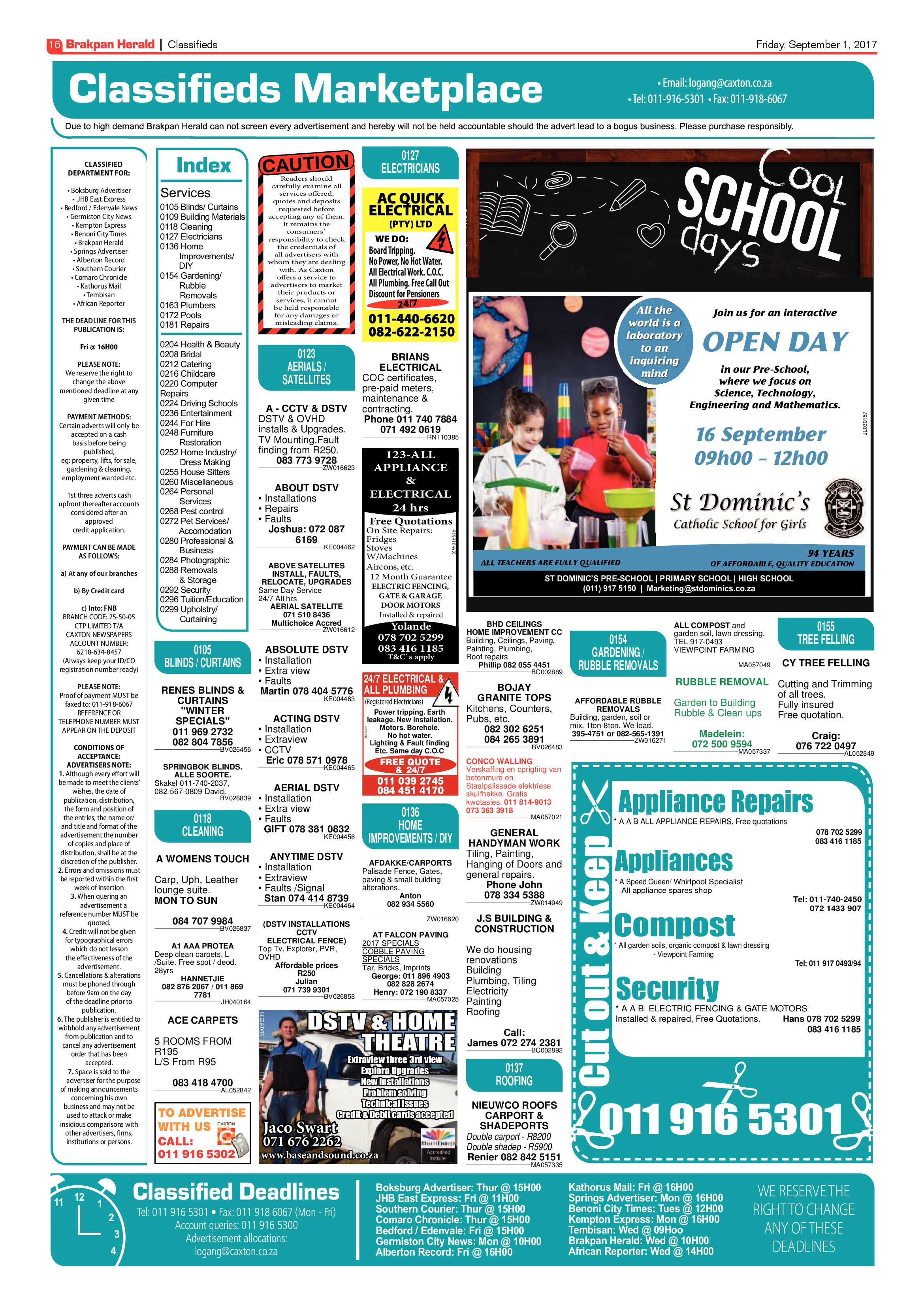 Brakpan Herald 01 September 2017 page 16
