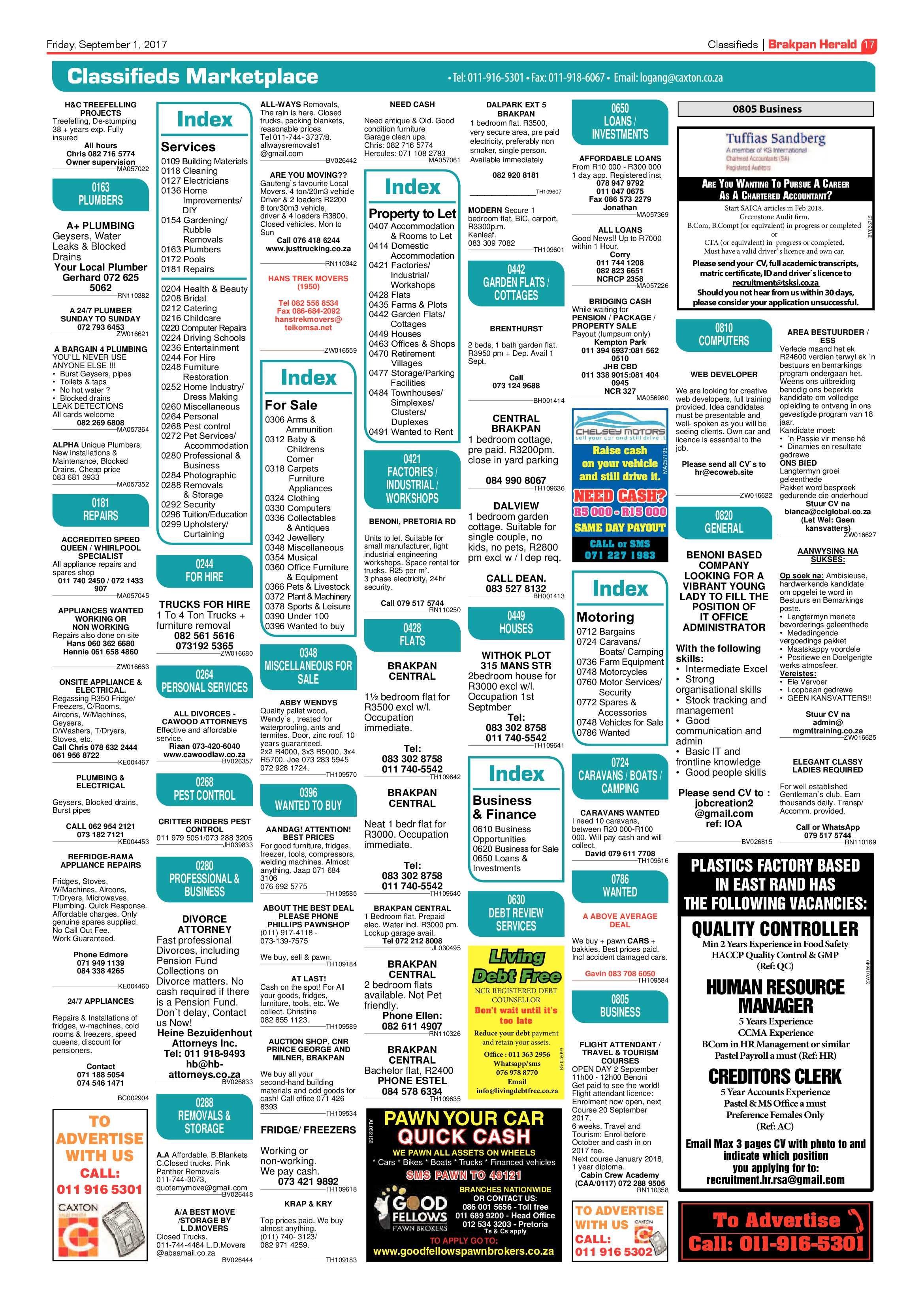 Brakpan Herald 01 September 2017 page 17