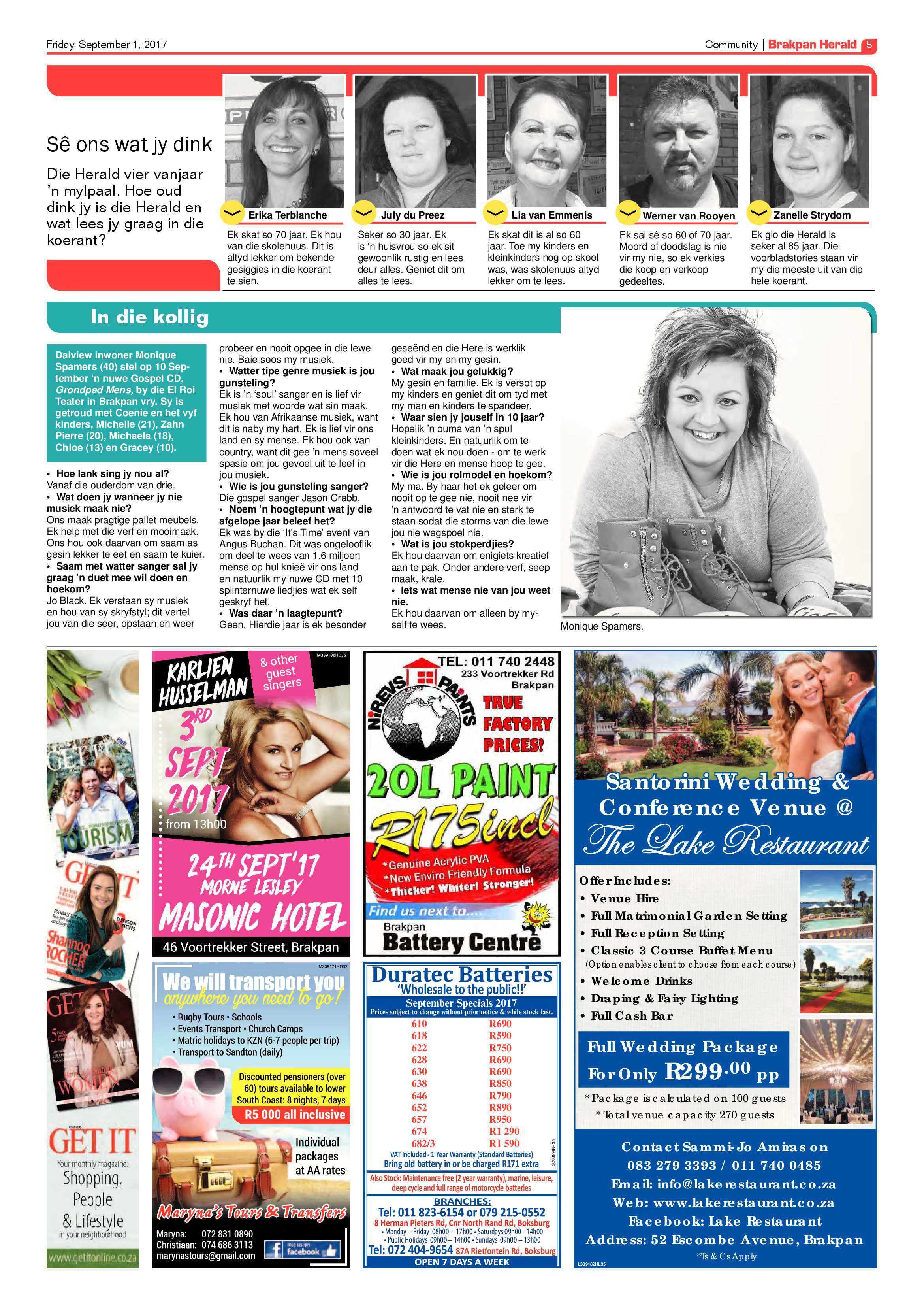 Brakpan Herald 01 September 2017 page 5