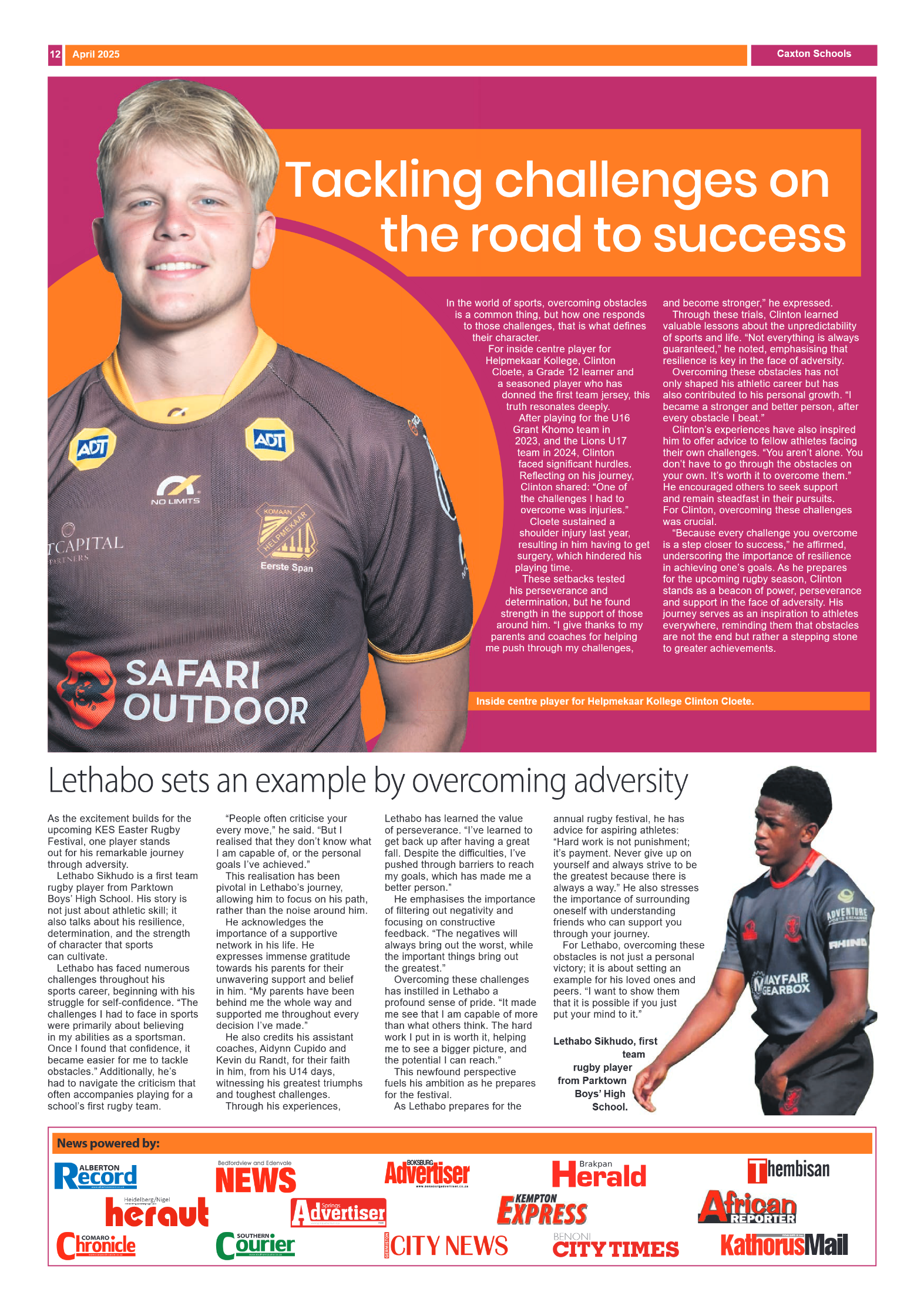 Caxton Schools – 1 April 2025 – Volume 1 page 12