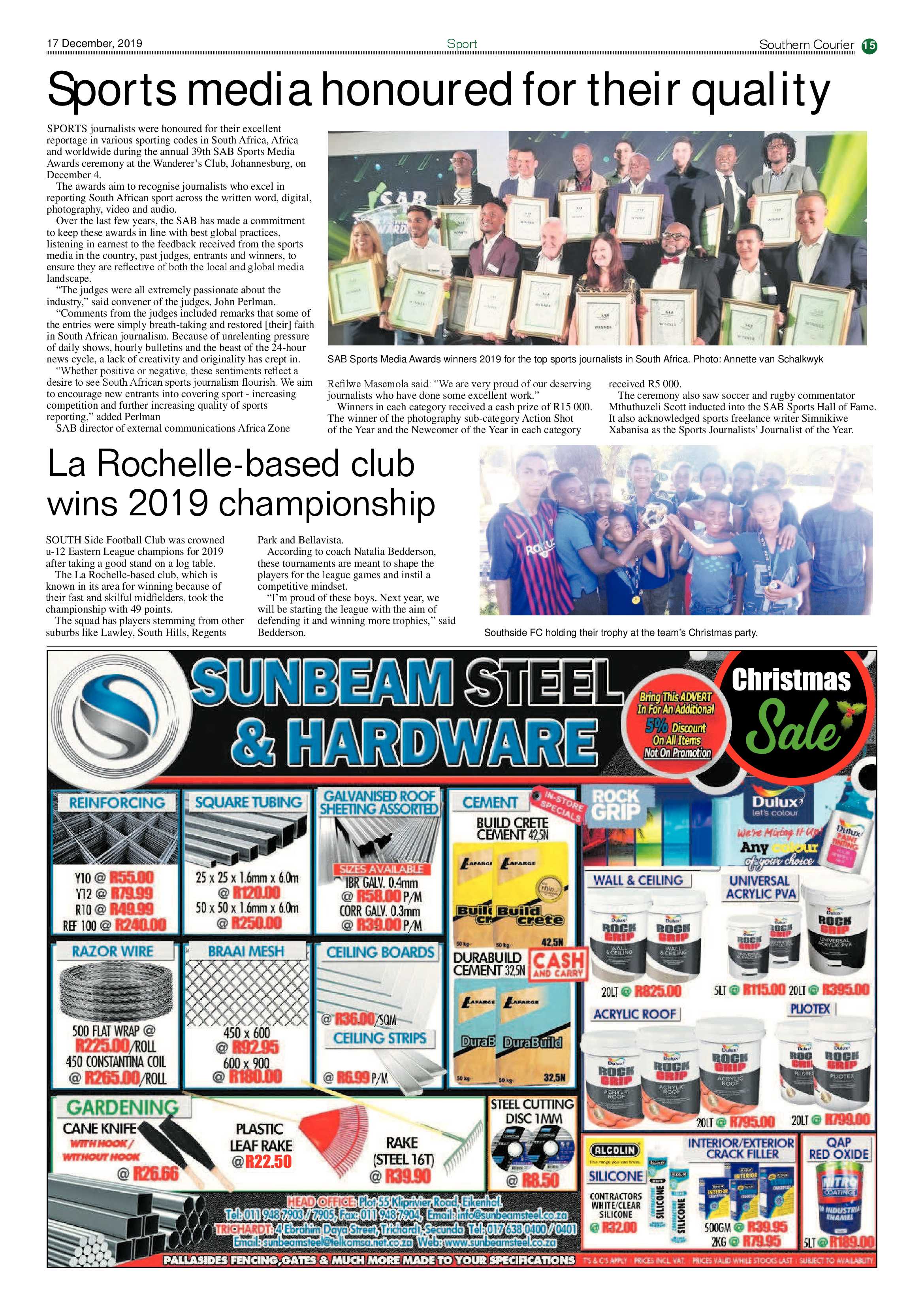 Southern Courier 17 December 2019 page 15