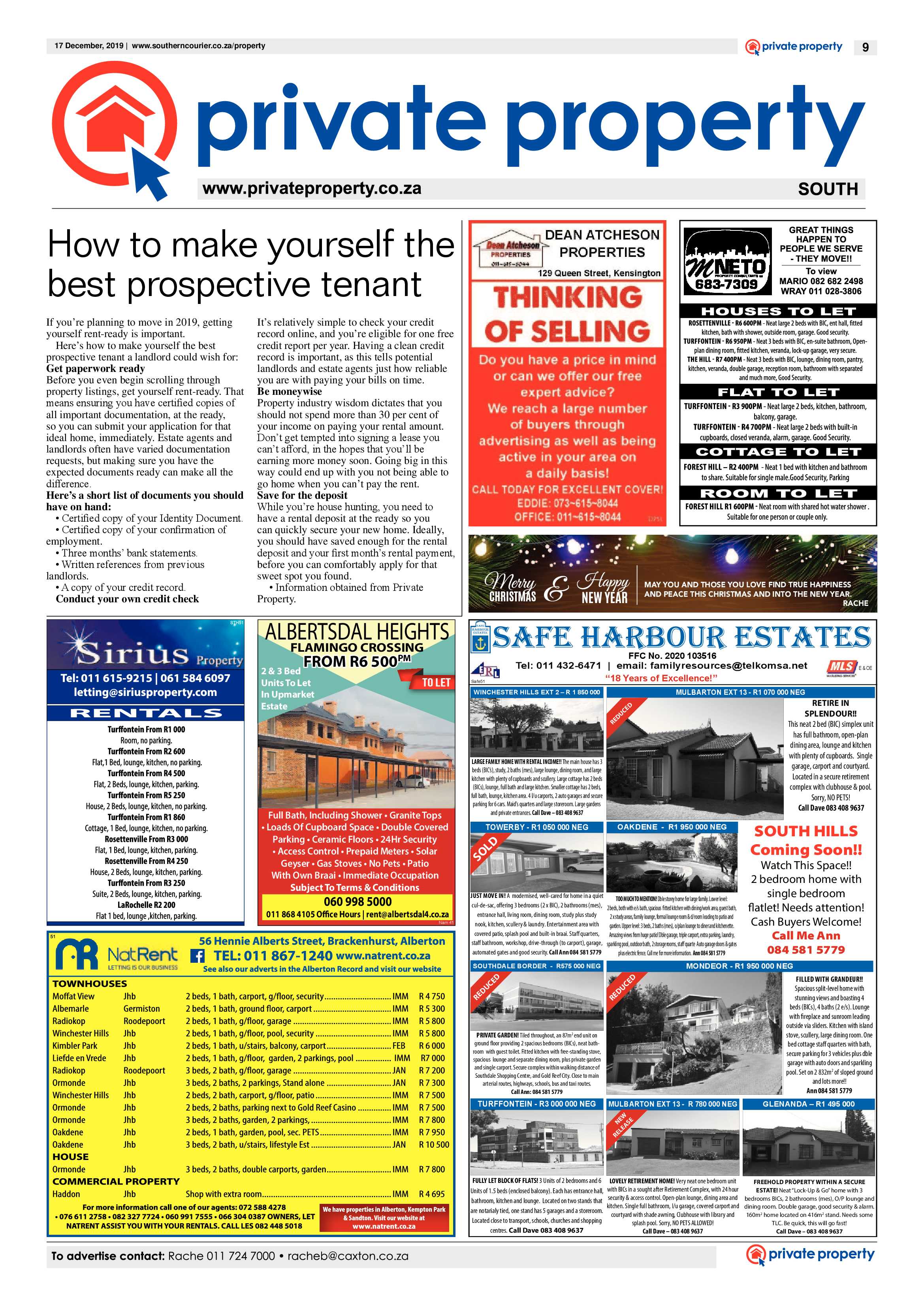 Southern Courier 17 December 2019 page 9